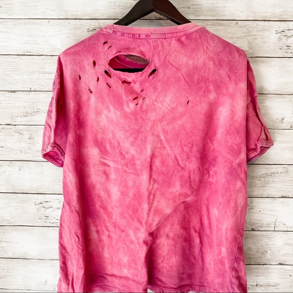 Handmade Tie Dye Distressed Free People Tee - Picture 7 of 8